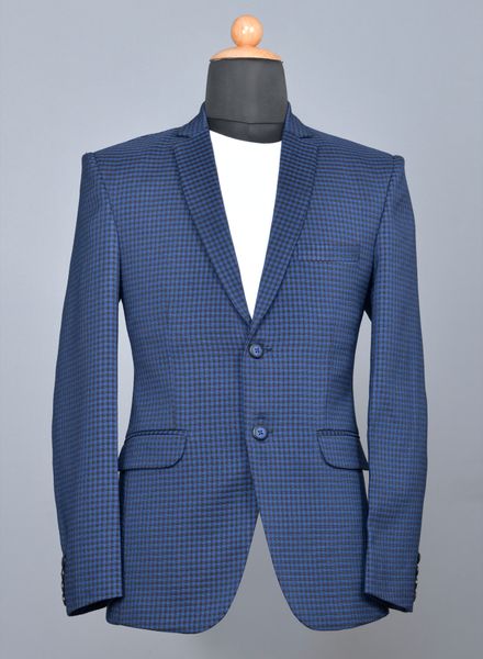 Blazer & Coats Jute Formal Wear Regular fit Single Breasted Designer Check Regular Coat La Scoot